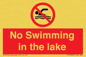 No Swimming in the lake